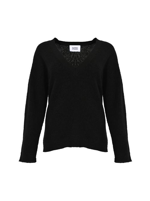 Maglia in misto lana con scollo a V Alpha studio | AD-4522A2002